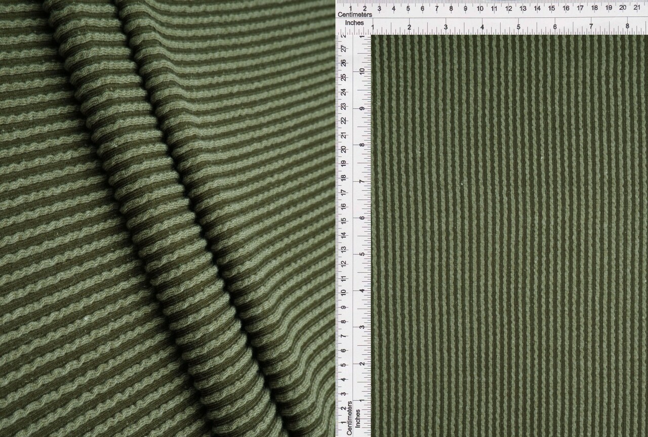 1 Yard Jacquard Double Knit Rib Stretch 80% Polyester, 15% Rayon, and 5% Spandex Fabric 52" Wide
